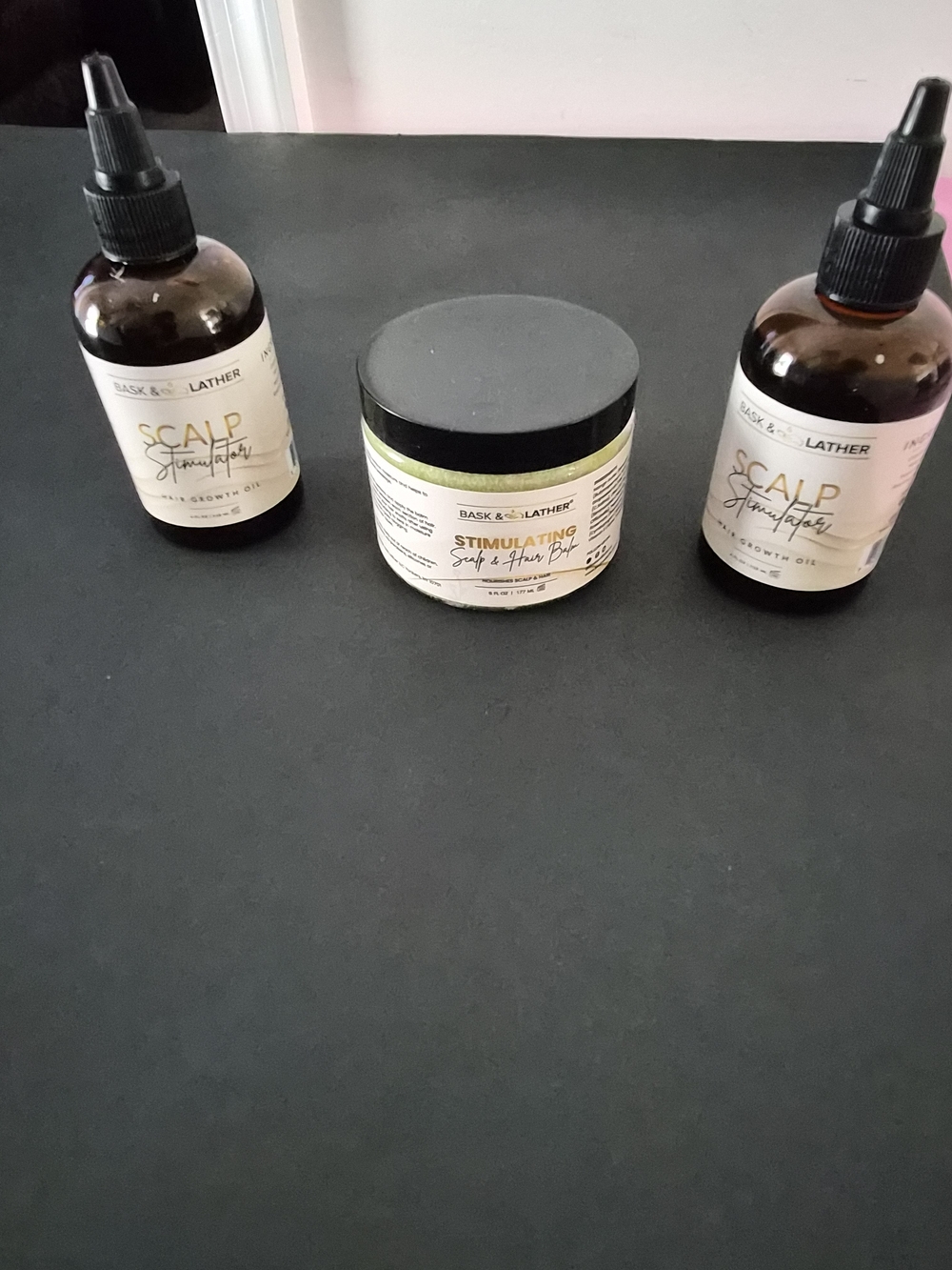 Stimulating Scalp & Hair Set in Brown and Black